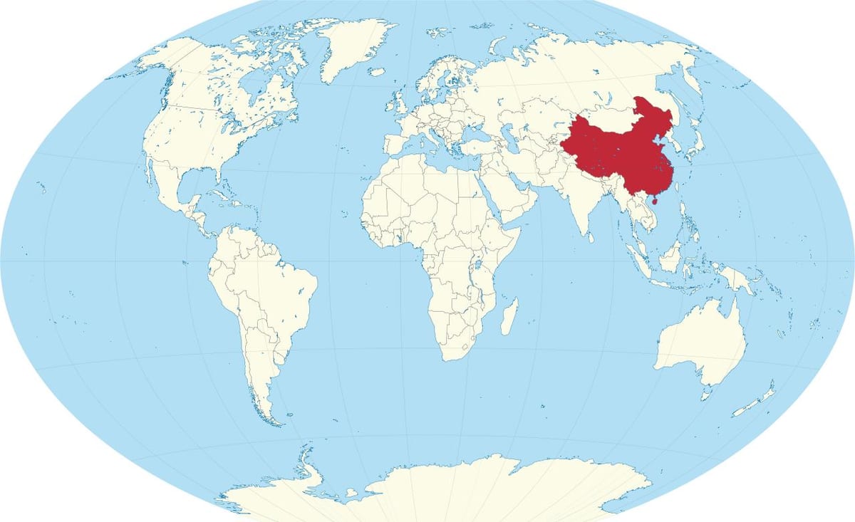 Китай върху картата на света