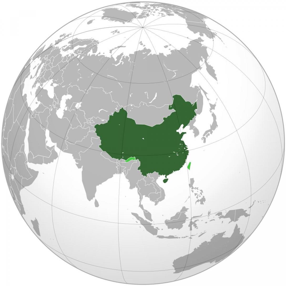 Китай карта на света