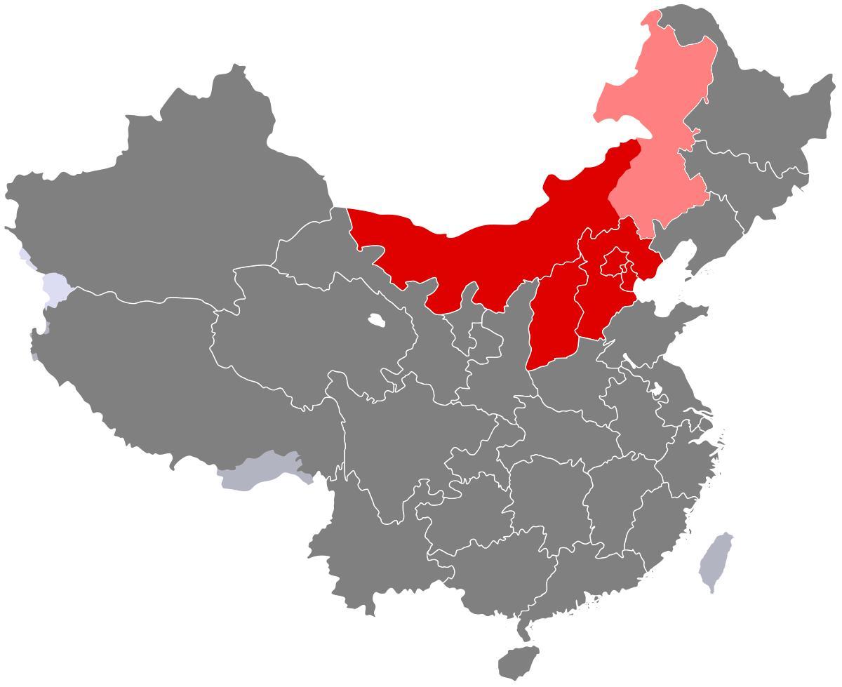 карта на Северен Китай