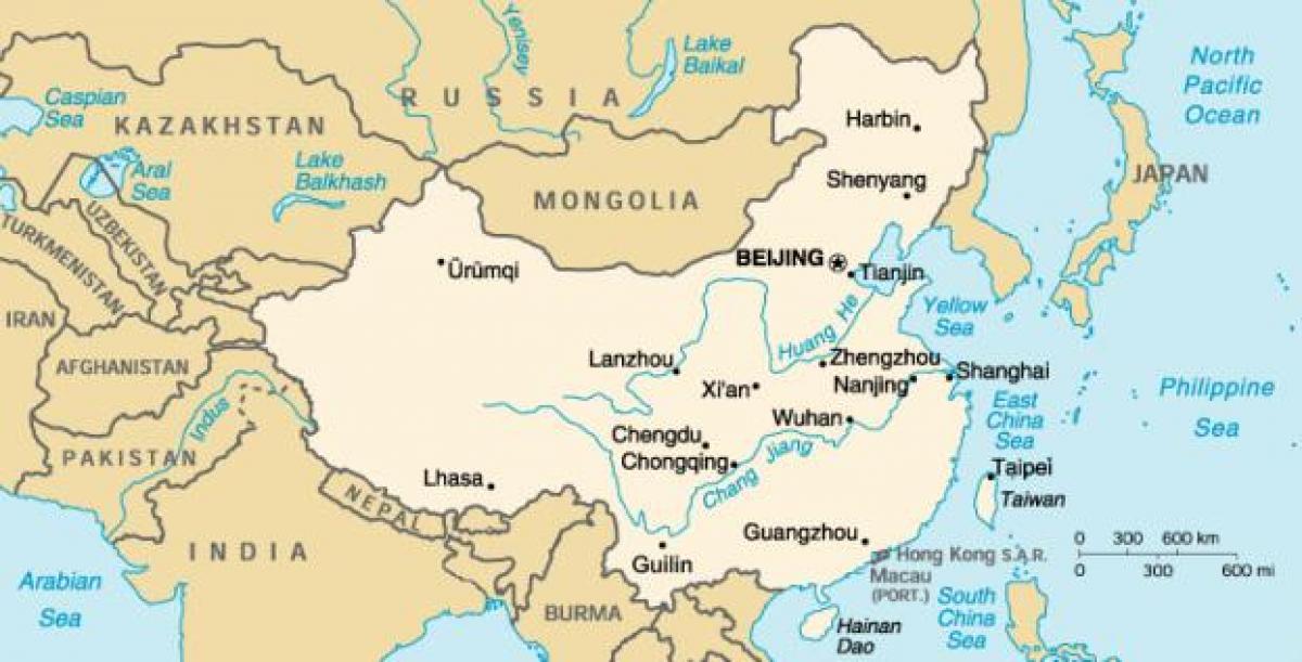 древна карта на Китай