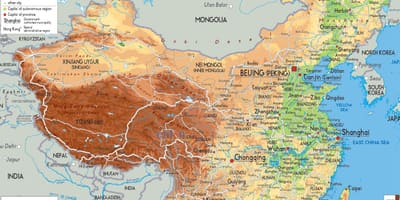 Карта на Китай