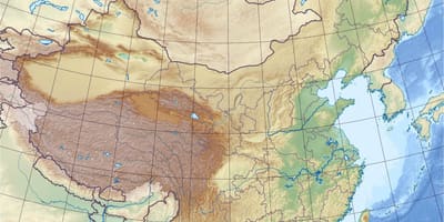 Карта на релефа на Китай