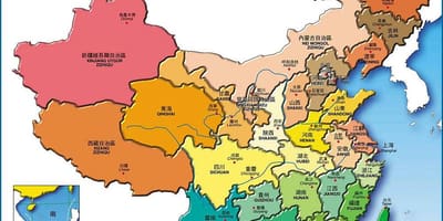 Карта провинции на Китай