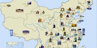 Туристическа карта на Китай