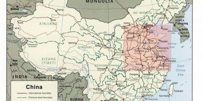 Карта на северен китай равнини