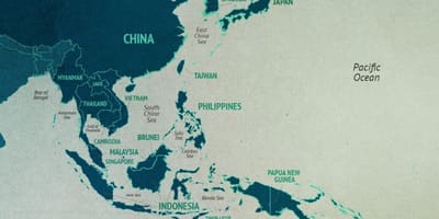 Китай на Южнокитайско море карта