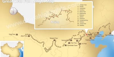 Великата Китайска стена карта