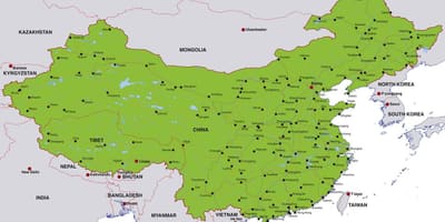 Китай карта градове
