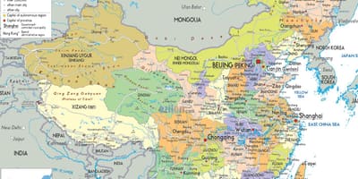 Политическа карта на Китай