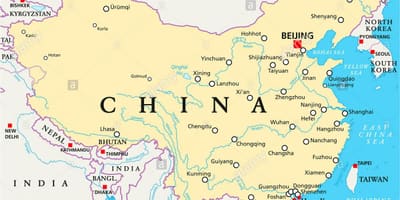 Реки карта на Китай