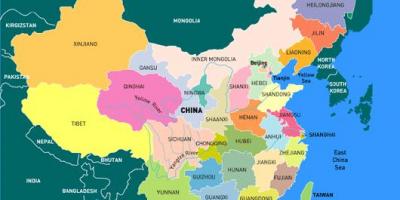 Карта на Китай с провинциите